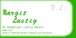 margit lustig business card